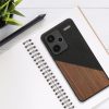 Kwmobile Кейс за Xiaomi Redmi Note 13 Pro Plus 5G, Кафяв/Черен, Дървен/Силиконов, KWM000020NI001C