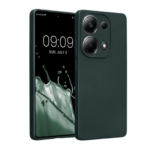 Kwmobile калъф за Poco M6 Pro, зелен, силиконов, KWM000020MJ002C