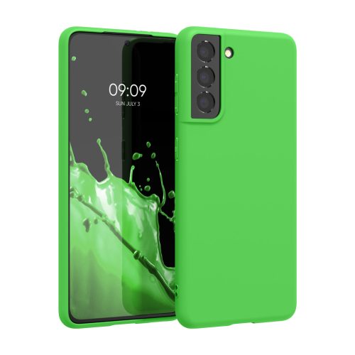Kwmobile калъф за Samsung Galaxy S21, зелен, силиконов, KWM000012BS039C