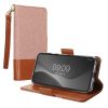 Kwmobile калъф за Google Pixel 4a, светло розов/кафяв, текстил/силикон, KWM000020NP001C
