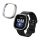 Комплект от 2 калъфа Kwmobile за Fitbit Versa 3/Sense, черен/сребрист, пластмаса, KWM000024ZI002C