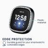 Комплект от 2 калъфа Kwmobile за Fitbit Versa 3/Sense, черен/сребрист, пластмаса, KWM000024ZI002C