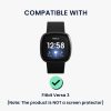 Комплект от 2 калъфа Kwmobile за Fitbit Versa 3/Sense, черен/сребрист, пластмаса, KWM000024ZI002C