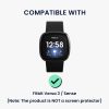 Комплект от 2 калъфа Kwmobile за Fitbit Versa 3/Sense, черен/златен, пластмаса, KWM000024ZI003C