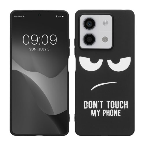Kwmobile калъф за Xiaomi Redmi Note 13, черен/бял, силиконов, KWM000020NQ001C