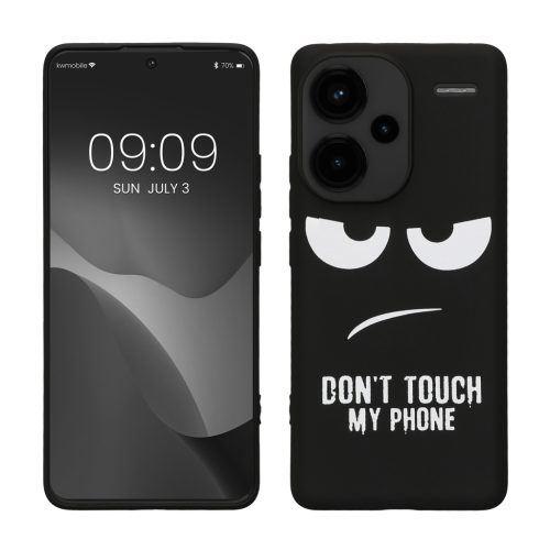 Kwmobile калъф за Xiaomi Redmi Note 13 Pro Plus 5G, черен/бял, силиконов, KWM000020NR001C
