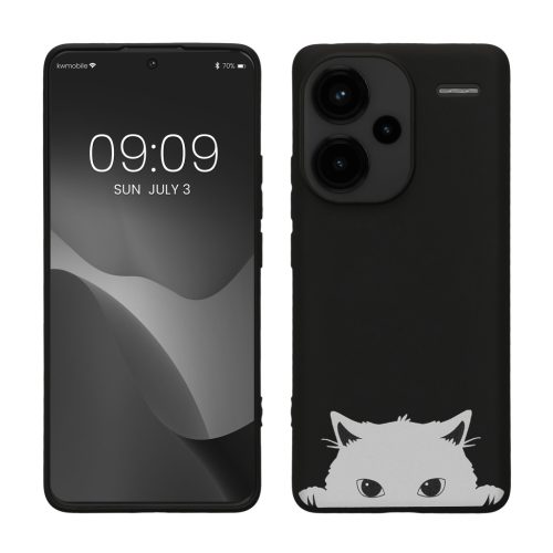 Kwmobile калъф за Xiaomi Redmi Note 13 Pro Plus 5G, черен/бял, силиконов, KWM000020NR002C