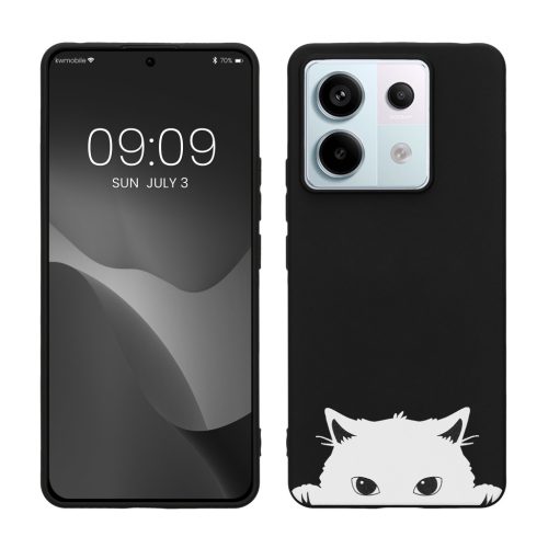 Kwmobile калъф за Xiaomi Redmi Note 13 Pro 5G, черен/бял, силиконов, KWM000020NU002C
