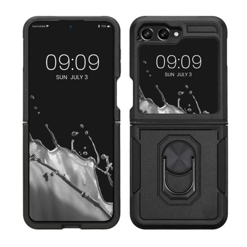 Kwmobile калъф за Samsung Galaxy Z Flip5, черен, поликарбонат, KWM000021QK001C