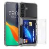 Kwmobile калъф с държач за карти за Samsung Galaxy S24 Plus, прозрачен, пластмасов, KWM000021QQ001C