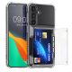 Kwmobile калъф с държач за карти за Samsung Galaxy S24 Plus, прозрачен, пластмасов, KWM000021QQ001C