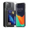 Kwmobile калъф с гнездо за карта за Apple iPhone 12/iPhone 12 Pro, прозрачен, поликарбонат, KWM000022RD001C
