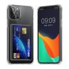 Kwmobile калъф с гнездо за карта за Apple iPhone 12/iPhone 12 Pro, прозрачен, поликарбонат, KWM000022RD001C