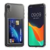 Kwmobile калъф с гнездо за карта за Apple iPhone XR, прозрачен, поликарбонат, KWM000022RF001C