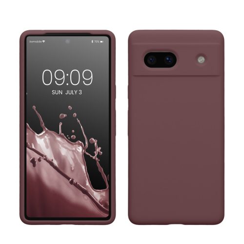 Kwmobile калъф за Google Pixel 7a, цвят череша, силикон, KWM000019YE046C