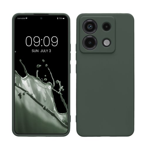 Kwmobile калъф за Xiaomi Redmi Note 13 Pro 5G, тъмнозелен, силиконов, KWM000020LD004C