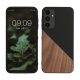 Kwmobile калъф за Samsung Galaxy A25, кафяв/черен, дърво/силикон, KWM000021QX001C