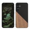 Kwmobile калъф за Samsung Galaxy S23 FE, кафяв/черен, дърво/силикон, KWM000021RA001C