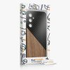 Kwmobile калъф за Samsung Galaxy S23 FE, кафяв/черен, дърво/силикон, KWM000021RA001C