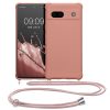 Kwmobile калъф с връзка за връзка за Google Pixel 7a, розов, силиконов, KWM000019YH009C