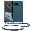 Kwmobile калъф с връзка за връзка за Google Pixel 7a, тъмносин, силиконов, KWM000019YH010C