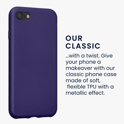 Kwmobile калъф за Apple iPhone SE (2022)/iPhone SE (2020)/iPhone 8, син, силиконов, KWM0000085R014C