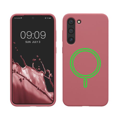 Kwmobile калъф за Samsung Galaxy S23 Plus, тъмно розов, силиконов, KWM000021RF002C