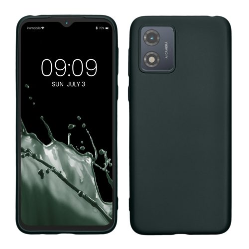 Kwmobile калъф за Motorola Moto E13, зелен, силиконов, KWM000022OW003C