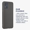 Kwmobile калъф за Motorola Moto E13, сив, силиконов, KWM000022OW006C