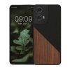 Kwmobile Кейс за Motorola Moto G24/Moto E14/Moto G04, Кафяв/Черен, Дървен/Силиконов, KWM000022RR001C