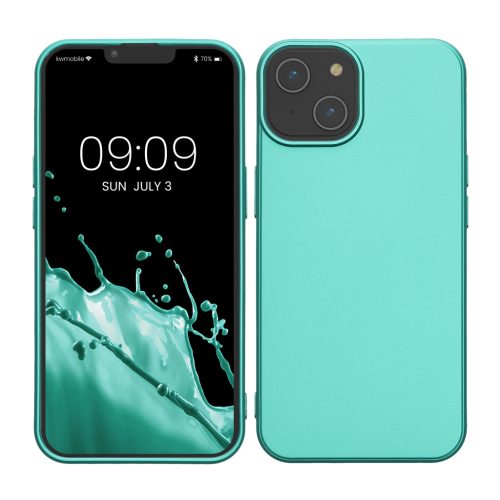 Kwmobile калъф за Apple iPhone 14, зелен, силиконов, KWM000022RV002C