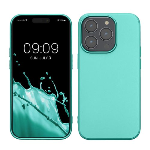 Kwmobile калъф за Apple iPhone 14 Pro, зелен, силиконов, KWM000022RW002C