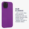 Kwmobile калъф за Apple iPhone 15, лилав, силиконов, KWM000022RX004C