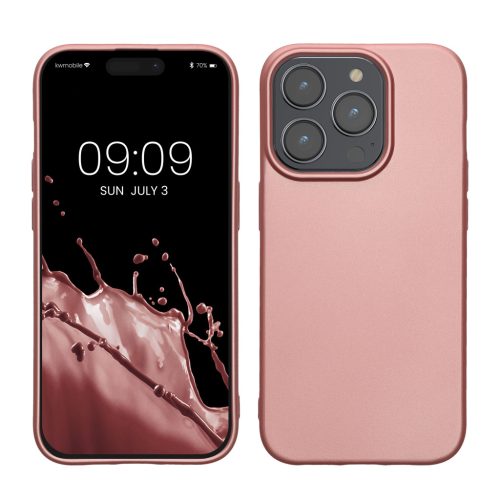 Kwmobile калъф за Apple iPhone 15 Pro, розов, силиконов, KWM000022RY001C