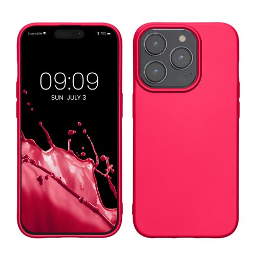 Kwmobile калъф за Apple iPhone 15 Pro, розов, силиконов, KWM000022RY003C
