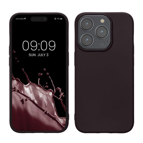 Kwmobile калъф за Apple iPhone 15 Pro, тъмно лилав, силиконов, KWM000022RY005C