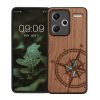 Kwmobile Кейс за Xiaomi Redmi Note 13 Pro Plus 5G, Кафяв, Дървен/Силиконов, KWM000020KL004C
