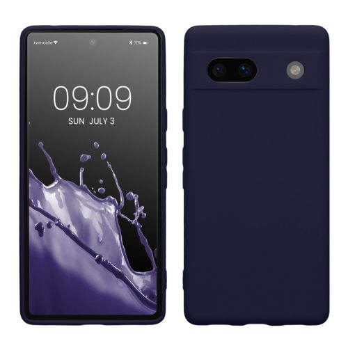 Kwmobile калъф за Google Pixel 7a, тъмносин, силиконов, KWM000019YF028C