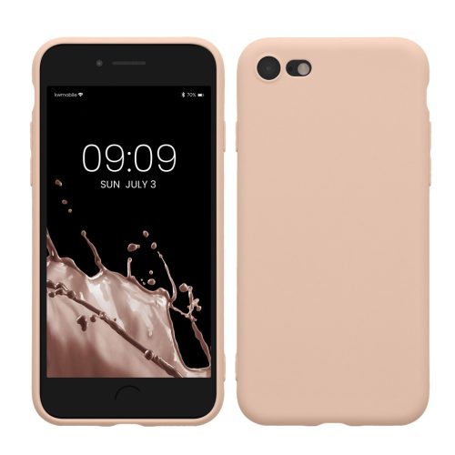 Kwmobile калъф за Apple iPhone SE (2022)/iPhone SE (2020)/iPhone 8, кремав, силиконов, KWM0000083F057C
