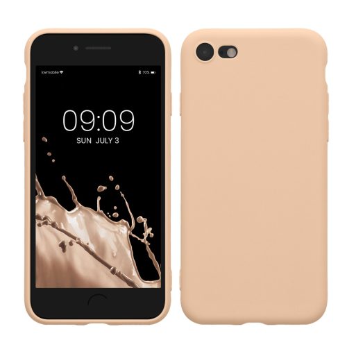 Kwmobile калъф за Apple iPhone SE (2022)/iPhone SE (2020)/iPhone 8, кремав, силиконов, KWM0000083F062C