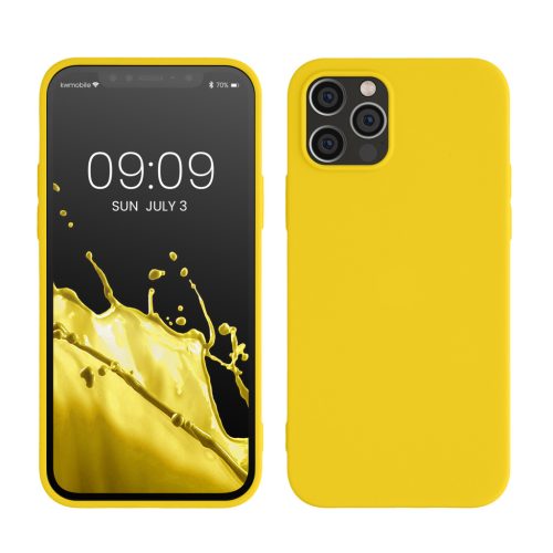 Kwmobile калъф за Apple iPhone 12/iPhone 12 Pro, жълт, силиконов, KWM0000129A055C