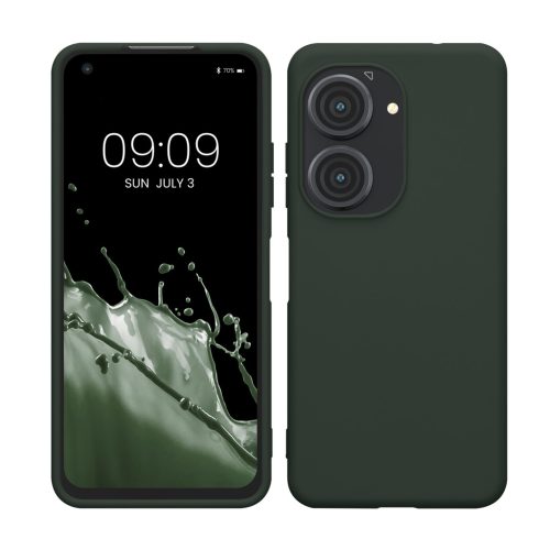 Kwmobile калъф за Asus Zenfone 10/Zenfone 9, тъмнозелен, силиконов, KWM0000171G008C