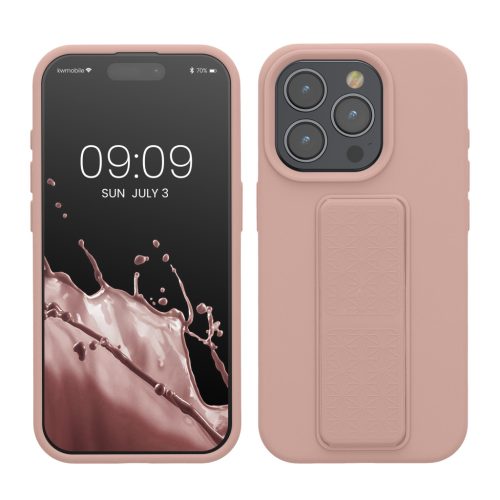 Kwmobile калъф за Apple iPhone 15 Pro, светло розов, силиконов, KWM000020EK004C