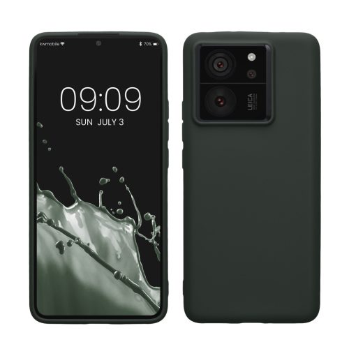 Kwmobile калъф за Xiaomi 13T/13T Pro, тъмнозелен, силиконов, KWM000020IV007C