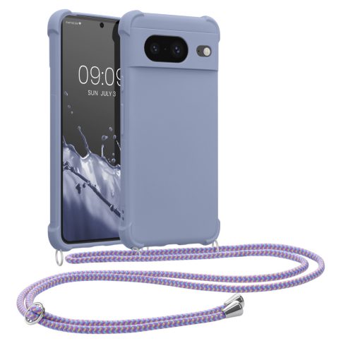 Kwmobile калъф с връзка за връзка за Google Pixel 8, син, силиконов, KWM0000208T006C