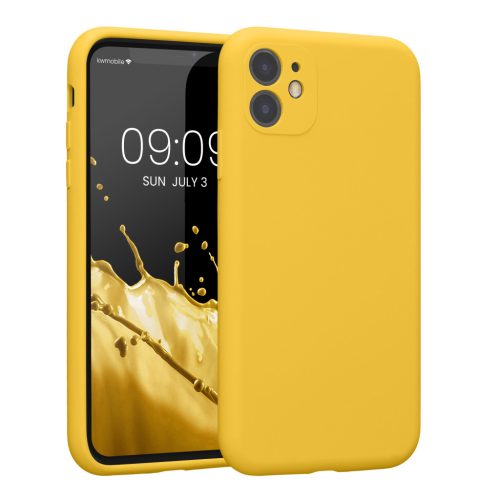 Kwmobile калъф за Apple iPhone 11, жълт, силиконов, KWM000016XQ012C