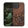 Kwmobile калъф за Apple iPhone 15, кафяв, дърво/силикон, KWM000020EG002C