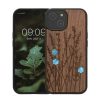 Kwmobile калъф за Apple iPhone 15, кафяв, дърво/силикон, KWM000020EG003C