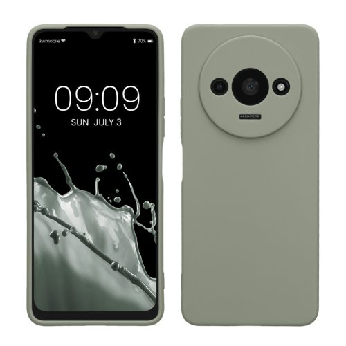Kwmobile калъф за Xiaomi Redmi A3, светло зелен, силиконов, KWM000020ON002C