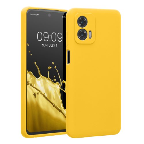 Kwmobile калъф за Motorola Moto G73, жълт, силиконов, KWM000018HA005C